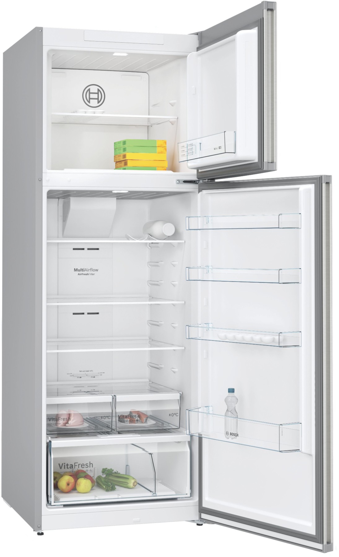 KDN56XIF1N Serie | 4 Üstten Donduruculu Buzdolabı 193 x 70 cm Kolay temizlenebilir Inox
