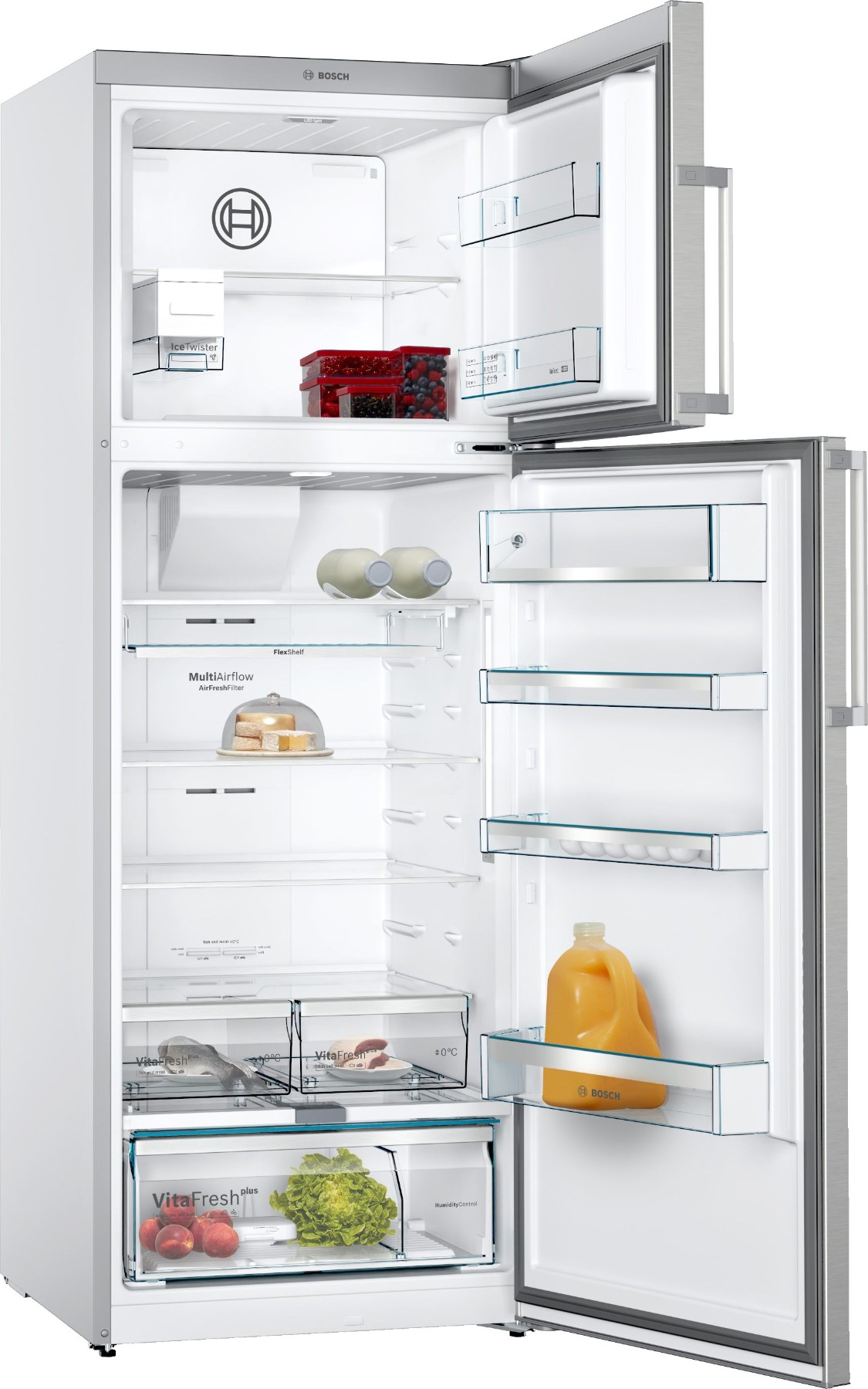KDN56AIF0N Serie | 6 Üstten Donduruculu Buzdolabı 193 x 70 cm Kolay temizlenebilir Inox